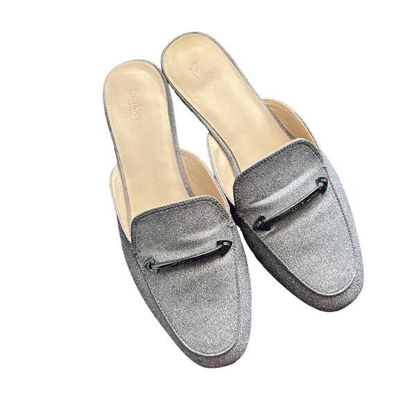 Botkier | Gumetal Silver Shimmer Clare Holiday Loafers Slides size 9 - Picture 1 of 7